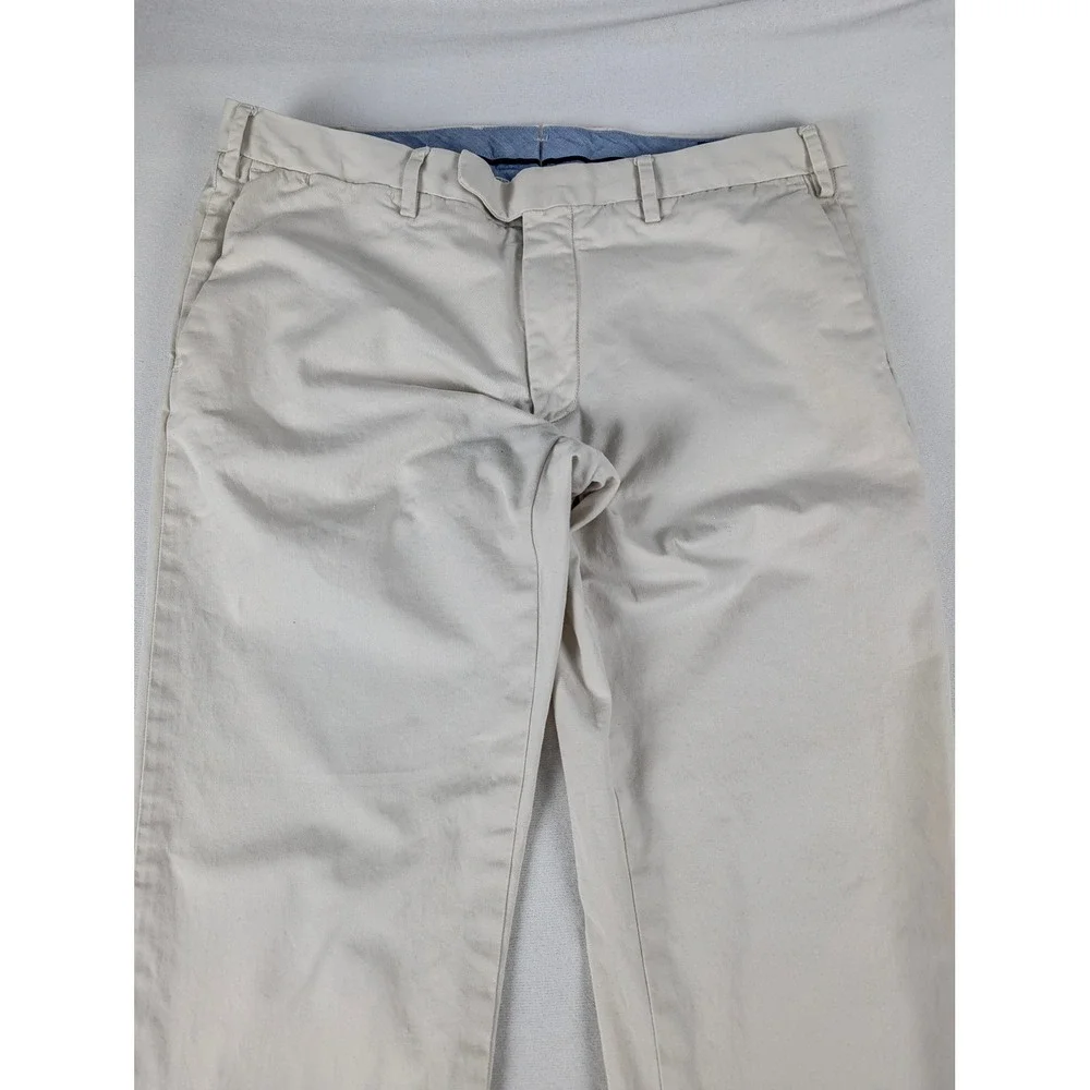 Polo Ralph Lauren Mens Stretch Slim Fit Chino Pants Tan Beige 34/32 Cotton Twill